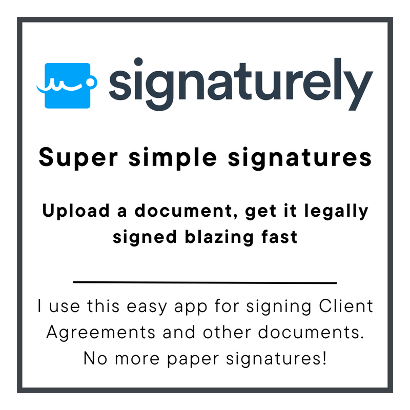 Professional organizing business signature software